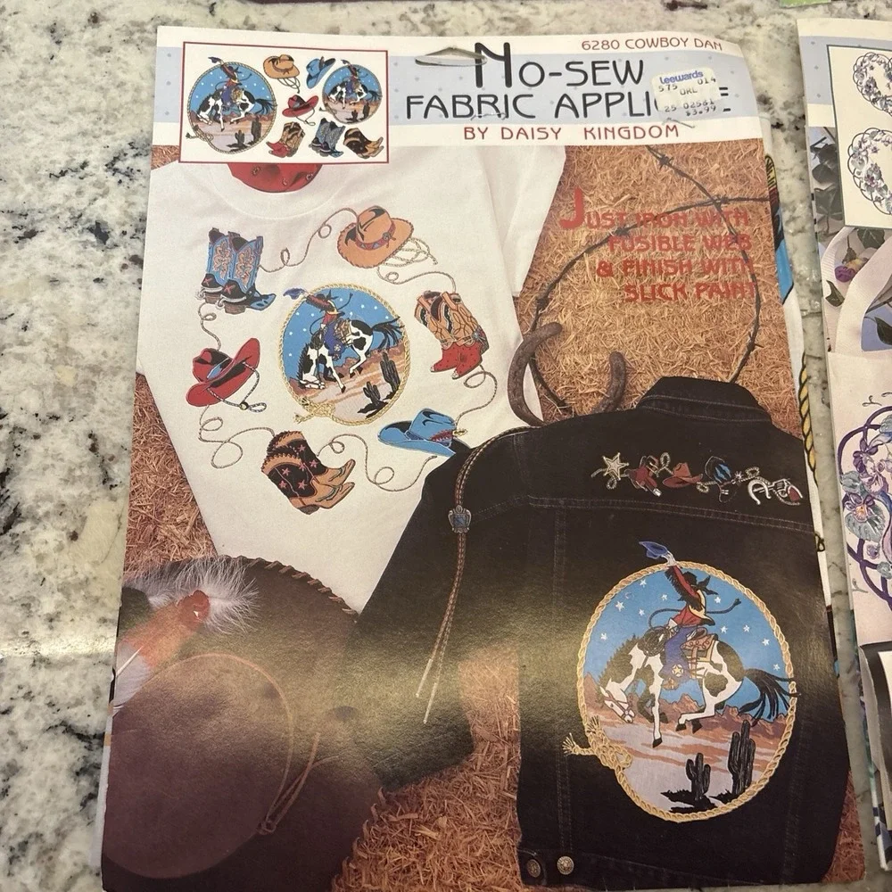 Vintage LOT 6 Daisy‎ Kingdom other brands as well No Sew Iron On Fabric Applique